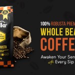 Robusta whole coffee beans - 200g