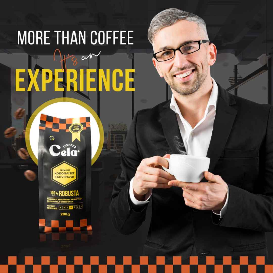 Robusta whole coffee beans - 200g